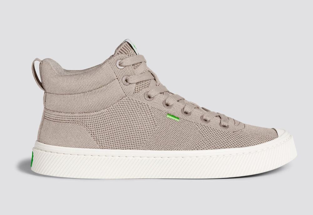 Cariuma IBI High Top Knit Sneaker Mens 8 Womens 9.5 Sand Tan Bamboo NIB